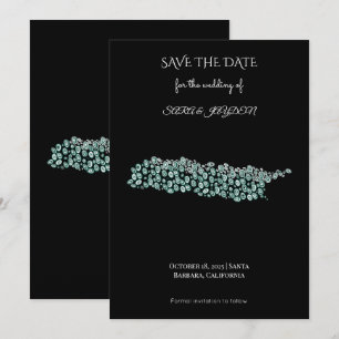 Modern Abstract Art – White Line Circle Design Save The Date