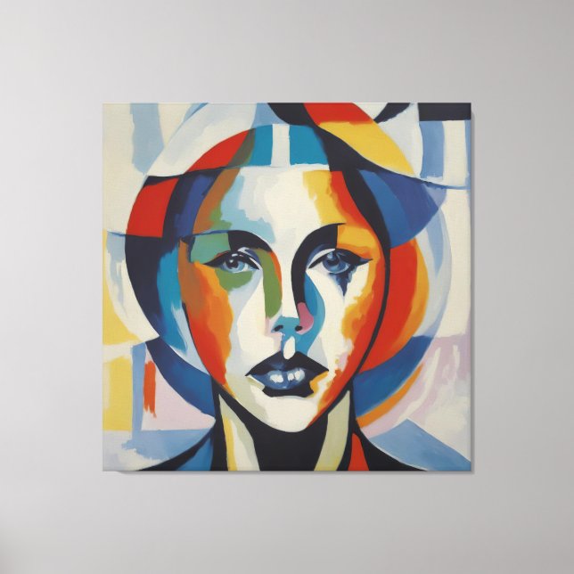 Modern abstract art Woman face Canvas Print (Front)