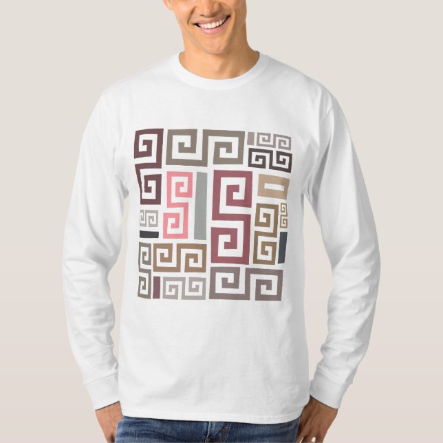 modern abstract artistic coloured lines T-Shirt (Front)
