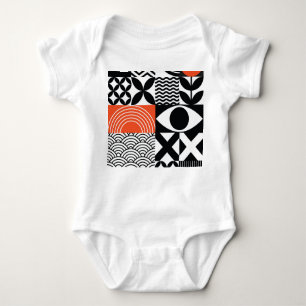 Modern Abstract: Artistic Design Canvas. Baby Bodysuit