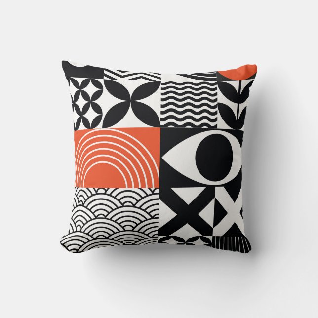 Modern Abstract: Artistic Design Canvas. Cushion (Front)