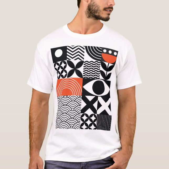 Modern Abstract: Artistic Design Canvas. T-Shirt (Front)