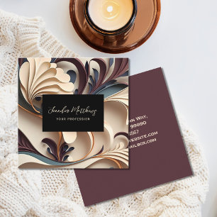 Modern Abstract Artistic Square Business Card