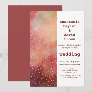 Modern Abstract Artistic Wedding Invitation
