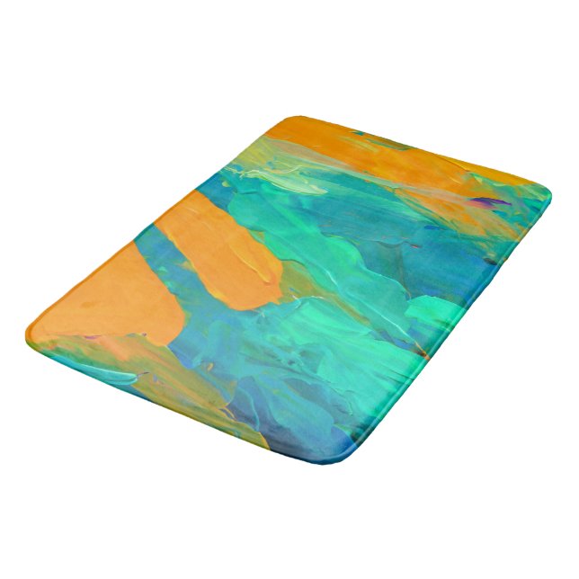 Modern Abstract Artwork Bath Mat (Angled)