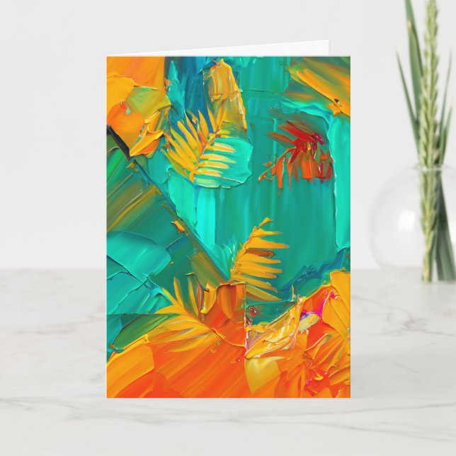 Modern Abstract Artwork Blank Card (Front)