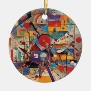 Modern Abstract Artwork Ceramic Tree Decoration