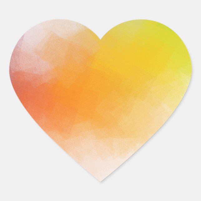 Modern Abstract Artwork Colourful Blank Template Heart Sticker (Front)