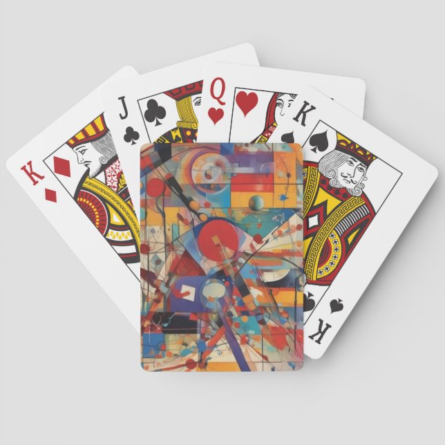 Modern Abstract Artwork Playing Cards (Back)