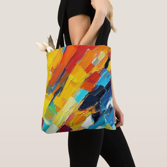 Modern Abstract Artwork Tote Bag (Close Up)