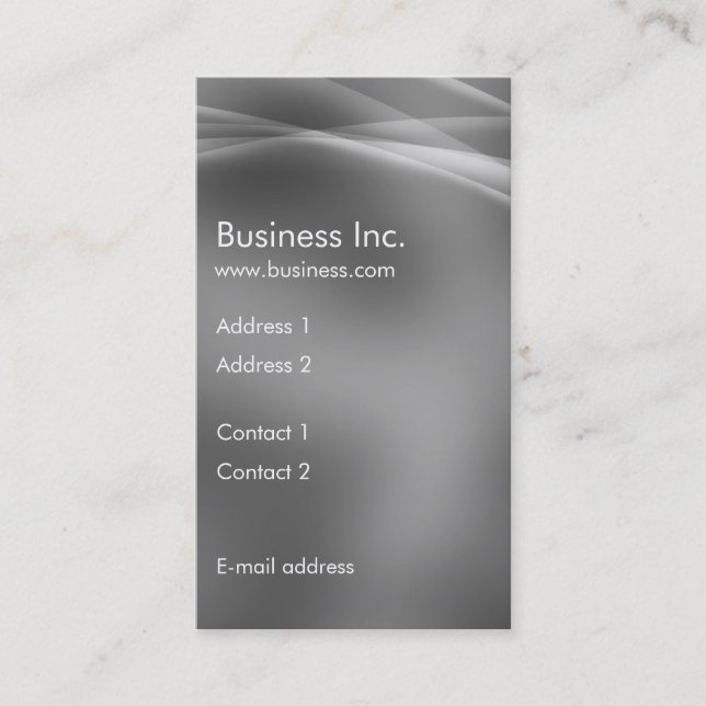 Modern Abstract Aurora Effect Grey Business Card (Front)