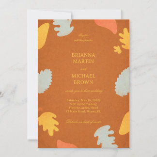 Modern Abstract Autumn Colorful Invitation