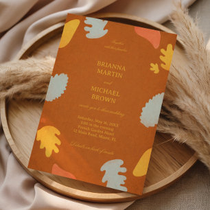 Modern Abstract Autumn Colorful Invitation