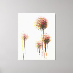 Modern Abstract Autumn Flower Trees #2 Canvas Print