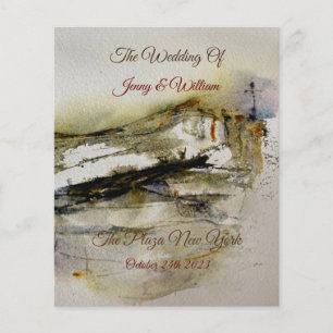 Modern Abstract Autumn watercolour Wedding Flyer