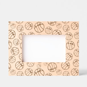 Modern Abstract Basketball Ball Pattern  Etched Frames