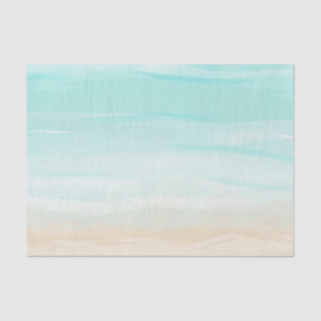 Modern Abstract Beach Tissue Paper (Front)