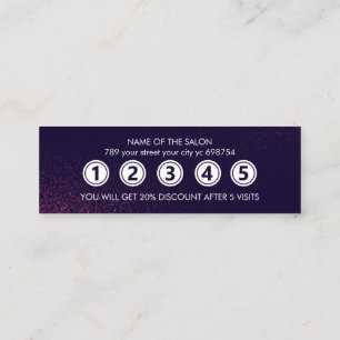 Modern Abstract Beauty Salon Loyalty Card