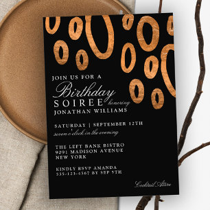 Modern Abstract Birthday Soiree Party Invitation
