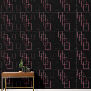 modern abstract black and pink geometrical wallpaper