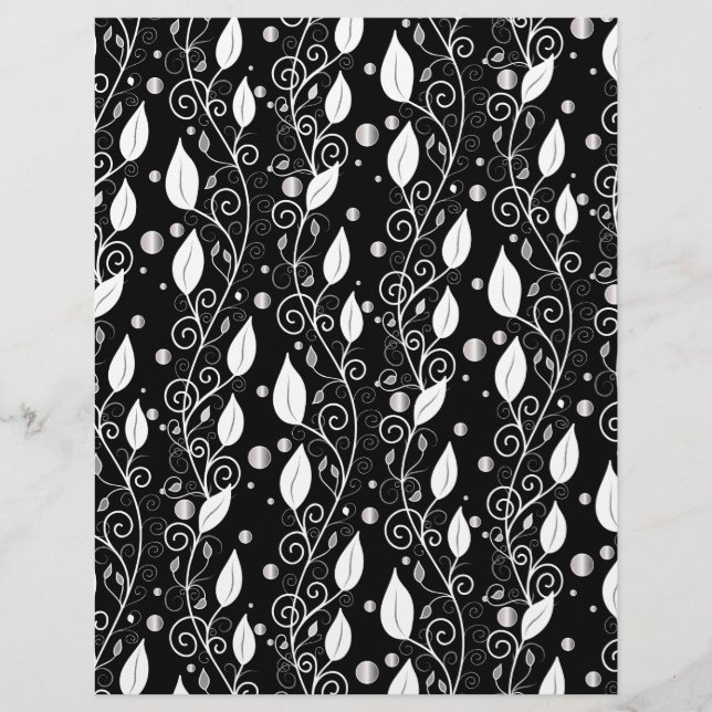 Modern abstract black and white ink illustration (Front)