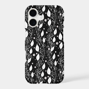 Modern abstract black and white ink illustration
