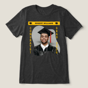 Modern Abstract Blob Geometry Photo Grad Party  Tr Tri-Blend Shirt