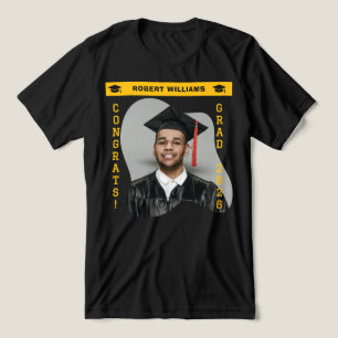 Modern Abstract Blob Geometry Photo Grad Party  Tri-Blend Shirt