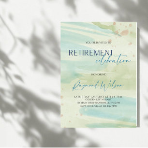 Modern Abstract Blob Retirement Party Invitation