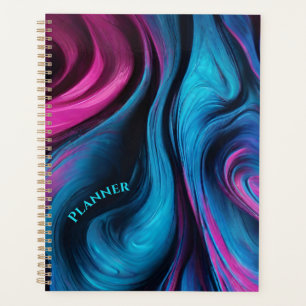 Modern Abstract-Blue and Pink- Planner