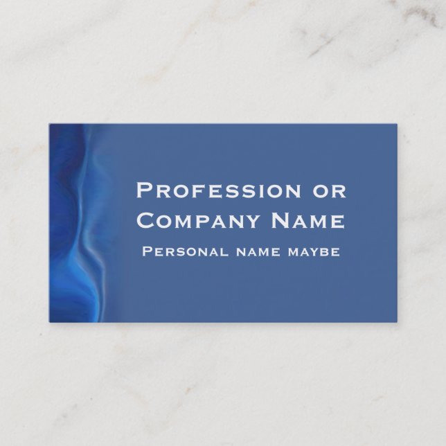 Modern Abstract Blue Border -- Business/Profession Business Card (Front)