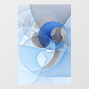 Modern Abstract Blue Grey Fractal Art Graphic
