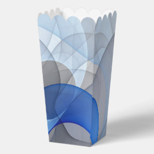 Modern Abstract Blue Grey Fractal Art Graphic Favour Box