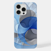 Modern Abstract Blue Grey Fractal Art Graphic