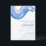 Modern Abstract Blue Watercolor Bat Bar Mitzvah Invitation<br><div class="desc">Contemporary Abstract Art Blue Watercolor Bat and Bar Mitzvah Invitation</div>
