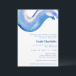 Modern Abstract Blue Watercolor Bat Bar Mitzvah Invitation<br><div class="desc">Contemporary Abstract Art Blue Watercolor Bat and Bar Mitzvah Invitation</div>