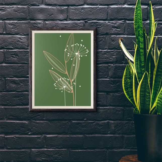 Modern Abstract Boho Floral Plant Art Décor Poster (Creator Uploaded)