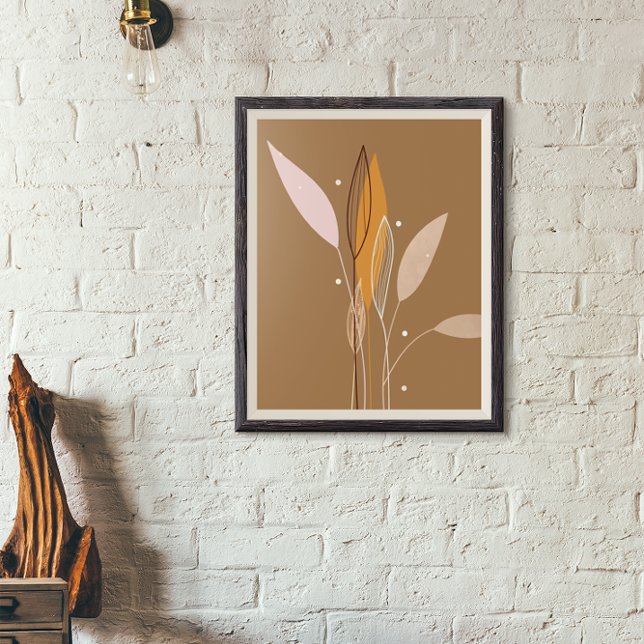 Modern Abstract Boho Floral Plant Art  Poster (Creator Uploaded)