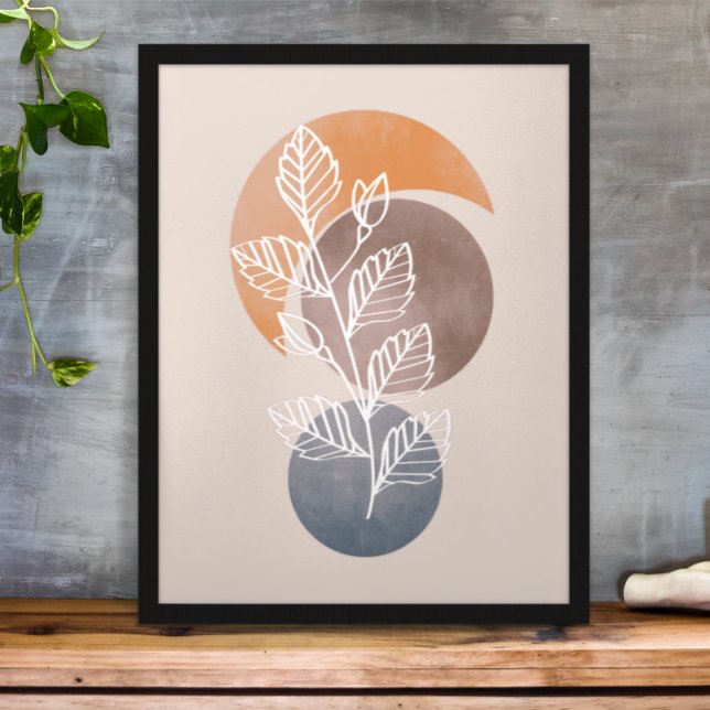 Modern Abstract Boho Plant Foliage Artwork Poster (Creator Uploaded)