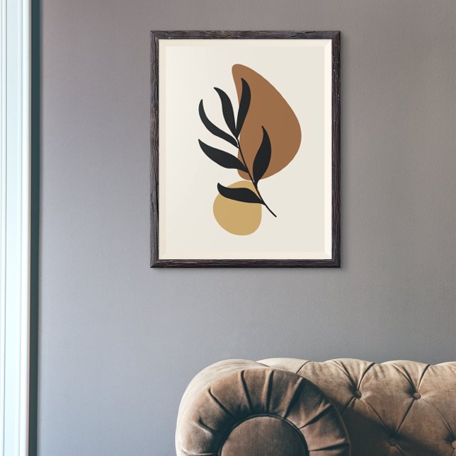 Modern Abstract Boho Plant Shapes Art Poster (Creator Uploaded)