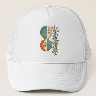 Modern Abstract Botanical Art Print, Minimalist Ci Trucker Hat