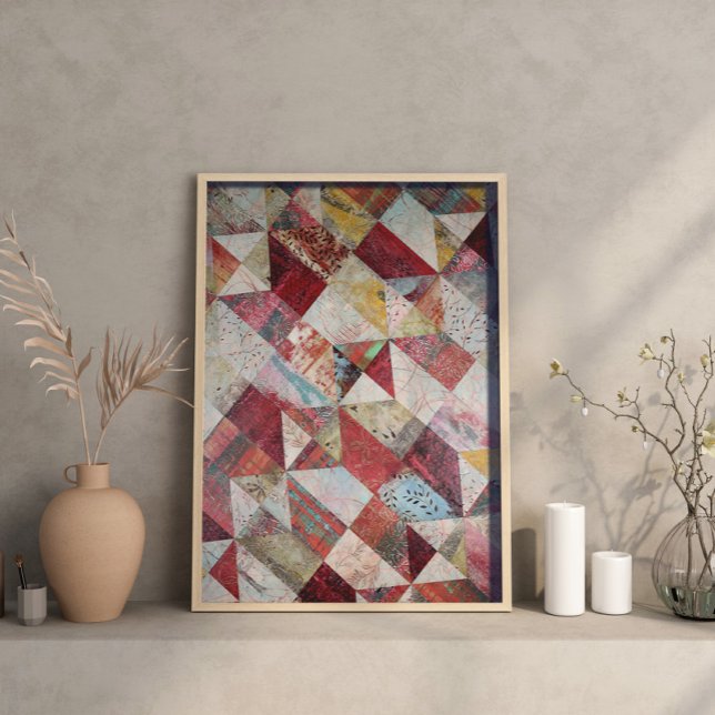 Modern Abstract Botanical Patchwork  Poster (Creator Uploaded)