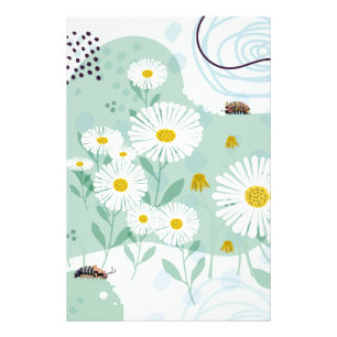 Modern Abstract Botanical Seaside Daisy Photo Print