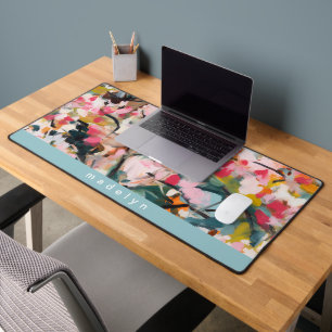 Modern Abstract Botanical Tree Personalized Desk Mat