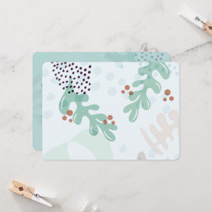 Modern Abstract Botanical Yellow Billy Button Invitation