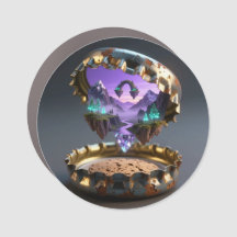 Modern Abstract Bottle Cap Magnets