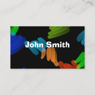 modern abstract bright paint stroke custom business card