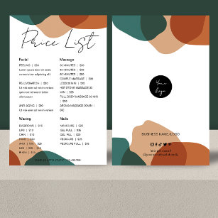 Modern Abstract Business Price List Flyer