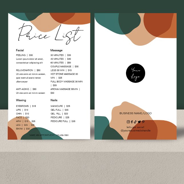Modern Abstract Business Price List Flyer (Creator Uploaded)