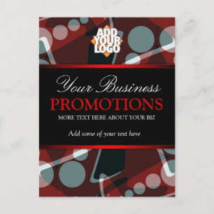 Modern Abstract Business Promotions Postcard templ